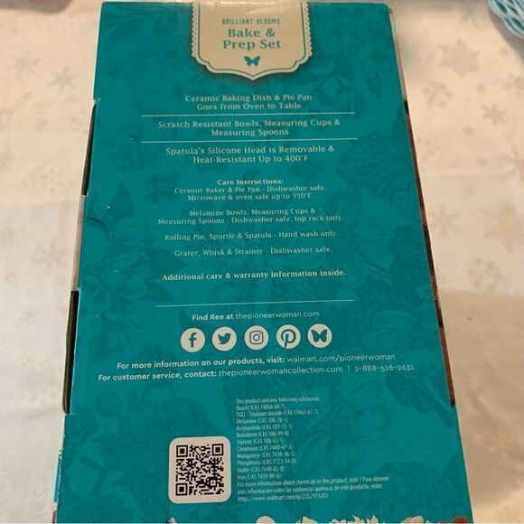 Pioneer Women Bake and Prep Set Brilliant Blooms New in Open Box - Picture 5 of 7